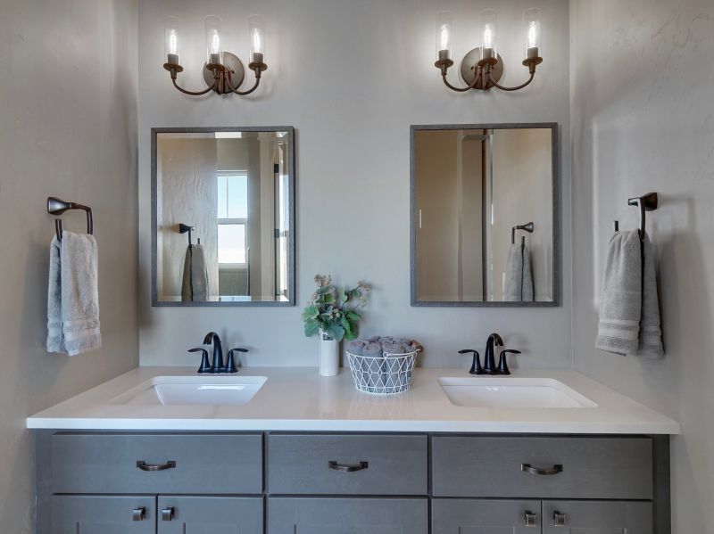 Dual Vanity with Modern Fixtures